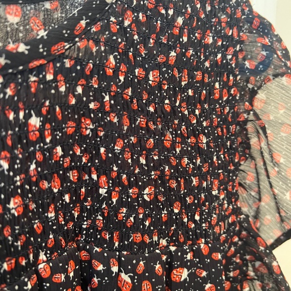 LOFT Black and Pink Floral Blouse - Picture 5 of 9